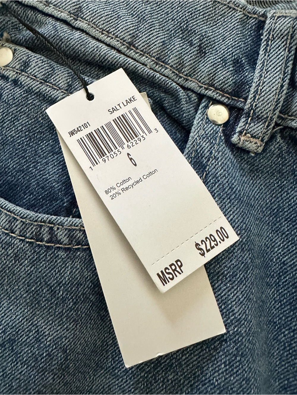 Jason Wu ankle barrel jeans size 27 in salt lake blue New - Picture 5 of 10